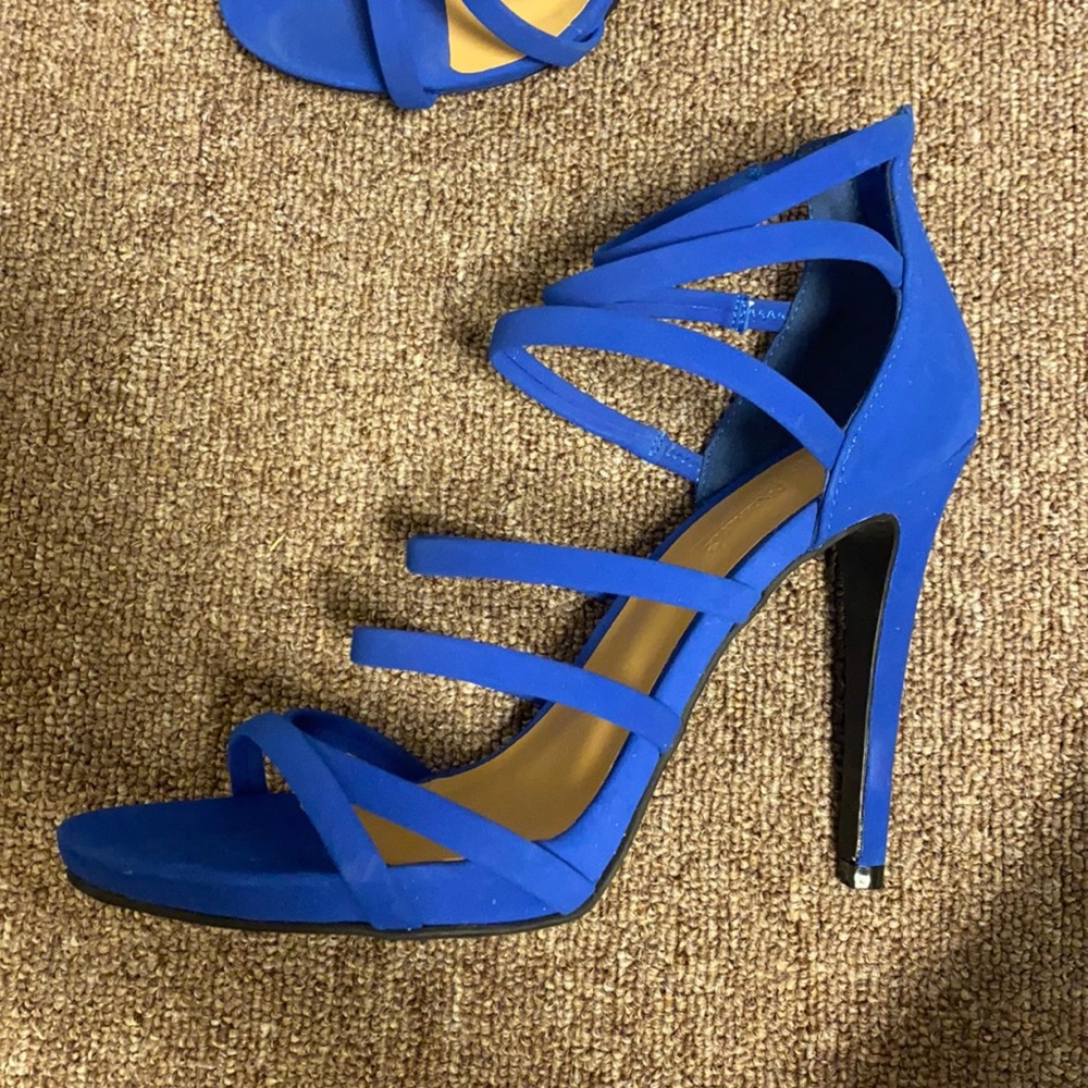 Royal Blue Strappy Heels